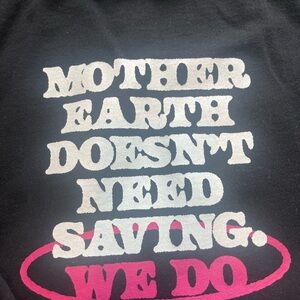 CHNGE Black Tee with Red and White Label